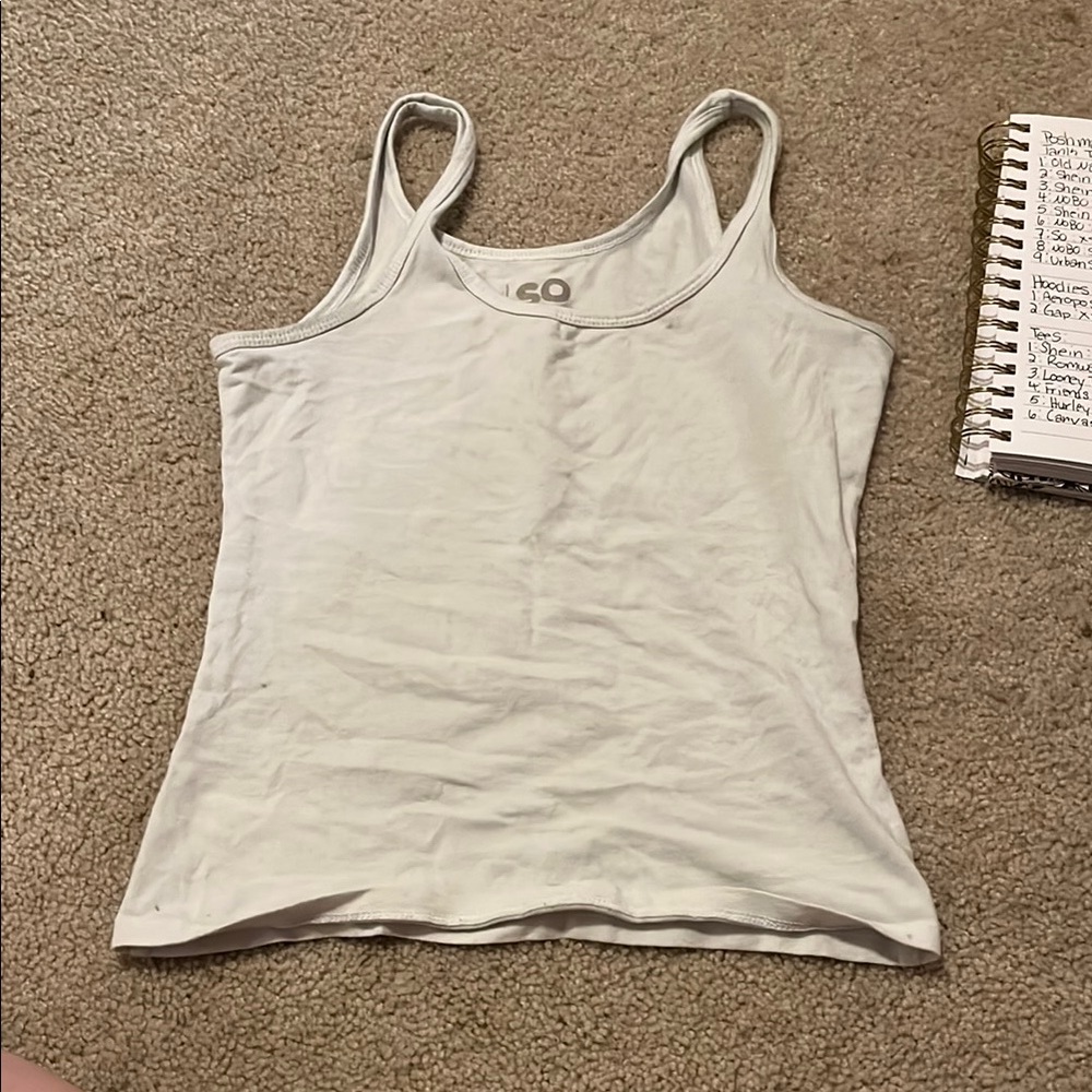 SO Women's White Tank Top